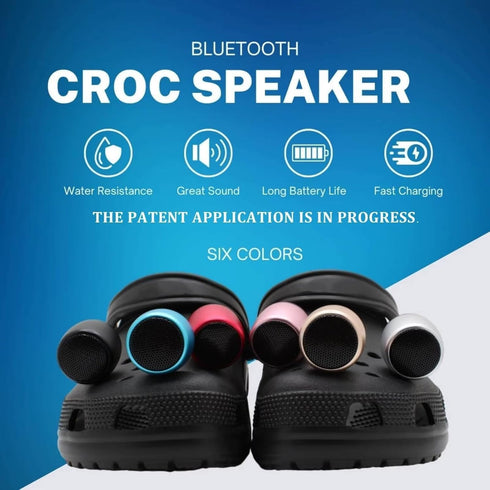 Croc Speaker, Mini Speaker for Croc, Halloween Mini Speaker, Bluetooth Croc Charm, Pink