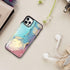 LETO Luxury Flip Folio Leather Wallet Case for iPhone 13 Pro Max, Card Slots Protective Shell (Opal Marble Blue Purple)