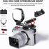 Mechrig 1/4" (62034) Dual Cold Shoe Extension Bar Mount, Aluminum Dual Hot Shoe Mount Bracket with Thread & Cable Slot