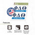 Desert Cactus Phi Delta Theta Sticker 2-Pack Decal, Greek for Window Laptop Computer Car