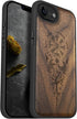 Carveit Magnetic Wooden Case for iPhone 16e / 17e, Solid Wood & Black