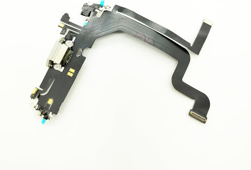 Charging Port Board Dock Connector Flex Cable Replacement for iPhone 14 Pro Max 6.7 inch (White)