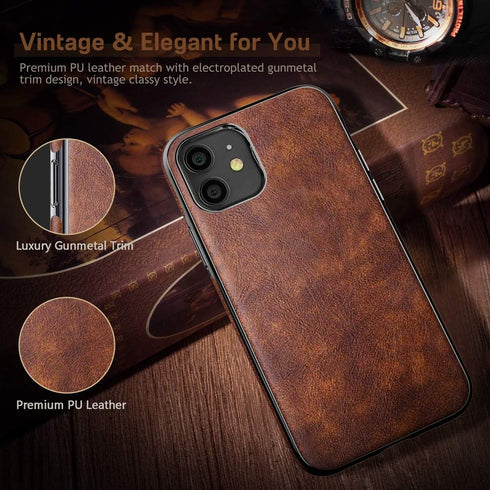 LOHASIC iPhone 11 Case, Thin Slim Leather Luxury PU Soft Non-Slip Grip Protective Cover for iPhone 11 (2019)