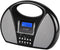 HANNLOMAX HX-510R Portable AM/FM Radio with Bluetooth, USB/SD Port for MP3 Playback, Aux-in, Black