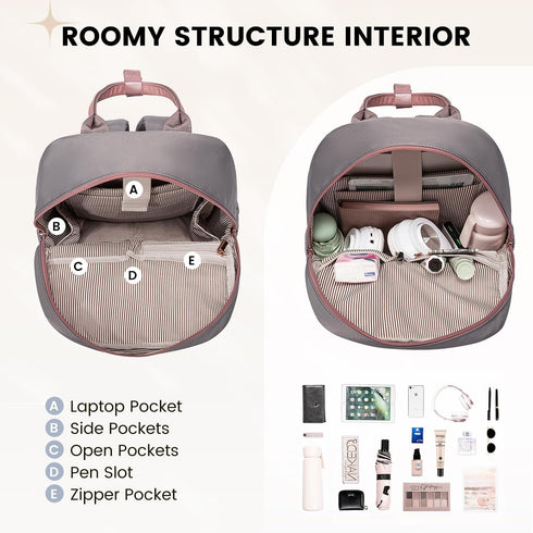 Backpack 14 Inch backpack Backpacks Daypacks LOVEVOOK purse for Women, Laptop Cute Waterproof Stylish Travel Bags