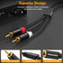 HOSONGIN RCA Cables 8FT 2 Pack - Hi-Fi Sound Nylon Braided Shielded 2-Male to 2-Male RCA Audio Stereo Cable