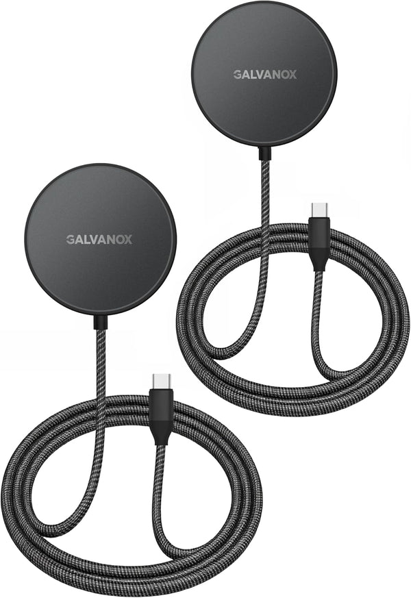 GALVANOX 2-Pack Magnetic Wireless Charger for Samsung S26 Ultra, Galaxy S25 S24, Compatible