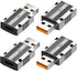 USB C Female to USB 3.1 Male Adapter, Zinc Alloy 10Gbps High-Speed Data Transfer PD 120W Charging (4-Pack)