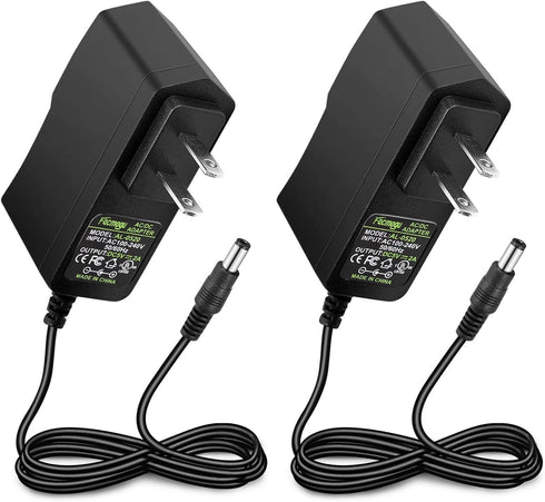 Facmogu 2 Pack DC 5V 2A Power Adapter, AC 100-240V to DC 5V 2A 10W Power Supply Transformers, 5.5 x 2.5mm Jack