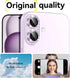 17 9H Matekxy for iPhone Camera Lens Protector Glitter - Cute Girly Metal Individual Bling Ring Cover for Women