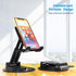 YXLILI Foldable Phone Stand, Adjustable Height Cell Phone Holder for Desk, 360° Rotating for iPhone 14/13/12/11, Black