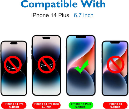 Esanik [3+2 Pack Privacy Screen Protector for iPhone 14 Plus 6.7" Anti-Spy Tempered Glass + Camera Lens Protector, Installation Frame, 9H Hardness, Case Friendly, Easy Installation, Bubble Free