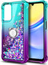 NZND Designed for Galaxy A15 Case, Samsung A15 4G/A15 5G Phone Case, Glitter Floating Liquid Waterfall Cute Case,