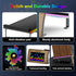 SIMCFUN Desktop RGB Tilt Speaker Stands with Dynamic LED Spectrum Analyzer-Vibration Absorption Pad-Small and Medium