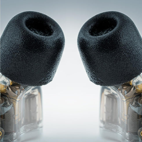 Comply 600 Core Series Memory Foam IEM Ear Tips - Superior Noise Isolation, Secure Fit, Black (S/M/L) - 3 Pairs