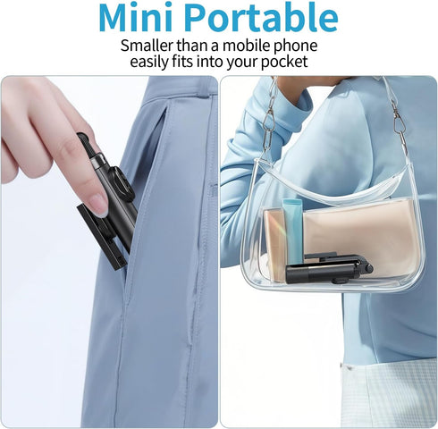 Stjiatu (A07-D) Mini Selfie Stick Tripod, Pocket Flex Tripod i-Phone Android Phone Grip, Portable Small Size Travel