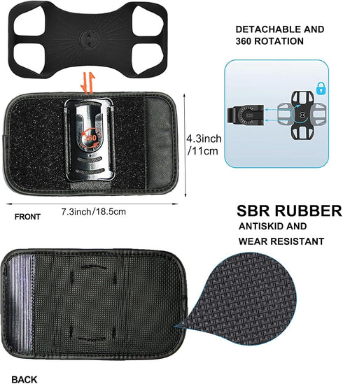 Detachable Phone Holder for Backpack Strap, Mount for Smartphones, Backpack Strap Phone Holder