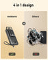 VEEKTOMX 20000mAh Power Bank with Built-in Cables, Portable Charger for iPhone, USB C LED Display External Battery