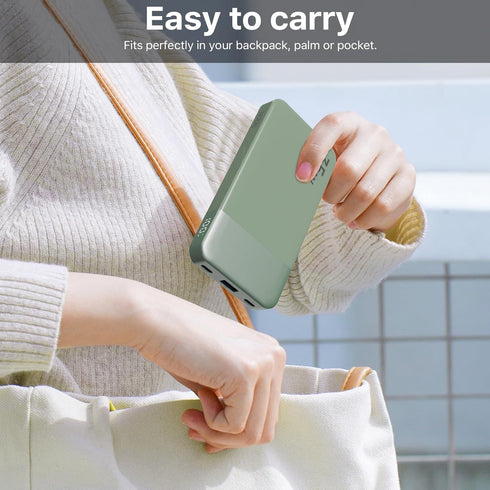 NOBIS Portable Charger 10000mAh Power Bank, 35W Fast Charging with C to C Cable and Digital Display for iPhone, iPad,