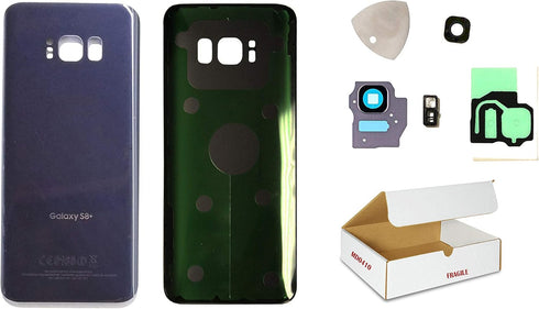 (md0410) Replacement Kit Compatible with Galaxy S8 Plus Model G955 Orchid Grey Back Glass and Opening Tool.