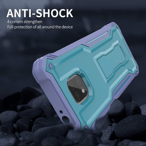 DUOPAL Military Grade Protection Case for Motorola Moto G Power 2021, Shockproof with Tempered Glass Protector (Blue)