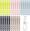 Oligei 25 Pcs Silicone Cable Ties, Reusable Cord Wraps for Electrical Cords, Organizer for Earphone, Charger