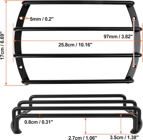 X AUTOHAUX Universal 8 Inch Black Metal Car Auto Bar Grille Subwoofer Speaker Grill Cover Guard