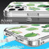 GiiKa iPhone 12 Pro Max Case with Screen Protector, Clear Full Body Shockproof Protective Floral Hard Case, Green Cactus