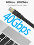 8 100FT, 40Gbps 2000Mhz RJ45 PS5/4/3, Senetem Cat Ethernet Cable High Speed Flat Internet Network Patch Cord, Shielded