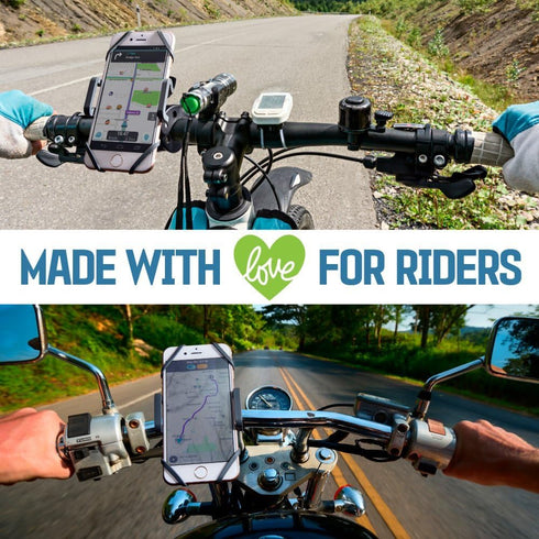 CAW.CAR Accessories Metal Bike & Motorcycle Phone Mount, Unbreakable Handlebar Holder for Smartphones
