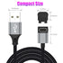 AGVEE 2 Pack 3.3ft Angled 90 Degree Braided Charger Cable for Garmin Watch, Fenix, Vivoactive, Instinct, Dark Gray