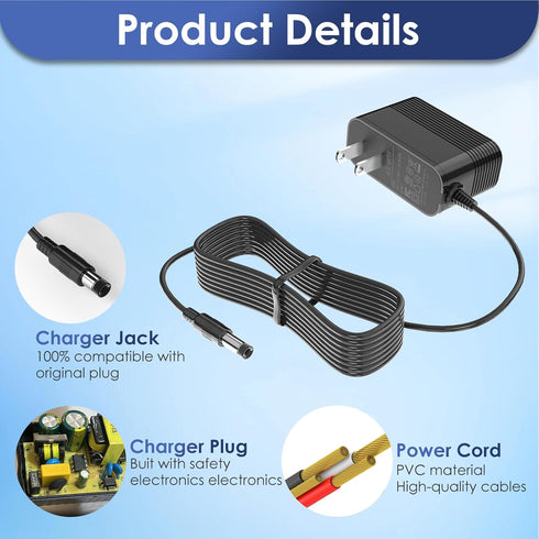 Charger for Bob and Brad Pro Massage Gun, Compatible with BOB and Brad X6 Pro Deep Tissue Percussion Massage Gun