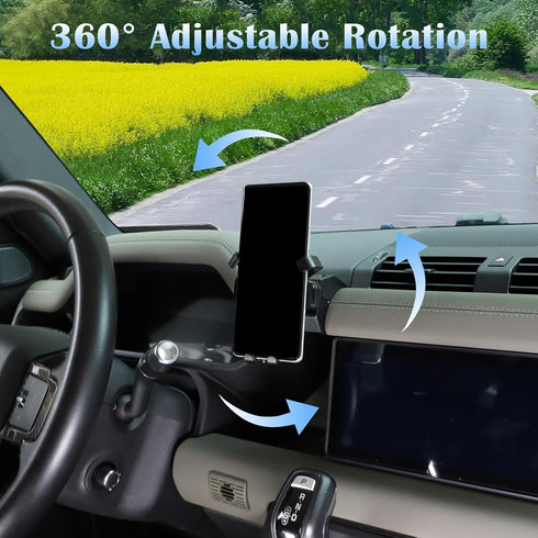 PIUGILH Car Phone Holder for Land Rover Defender 90 110 130 2020-2023, Center Console Dash Board Mount Holder