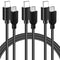 USB C to Micro USB Cable 6 FT (3-Pack), Flexible Micro USB to USB-C Cord, Fast Charging & Data Sync, Compatible with