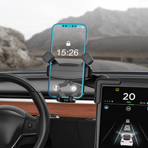 Tesla Phone Mount, Adjustable 360° Car Phone Holder Compatible with Model 3/Y, for iPhone 15 14 13 Series and All Phones