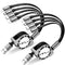 Multi Charging Cable 4A, 2Pack 4Ft Retractable 4 in 1 USB Cable with Type C/Micro USB Ports