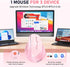 MEETION Bluetooth(5.2 3.0) 4 Ergonomic Mouse Wireless, Vertical Mouse RGB Backlit, Rechargeable Mice for + USB-A