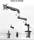 ergounion E6/W6 Extension Arm Only for Monitor Mounts, to Increase Arm Length, Perfect Upgrade for the Series Monitor