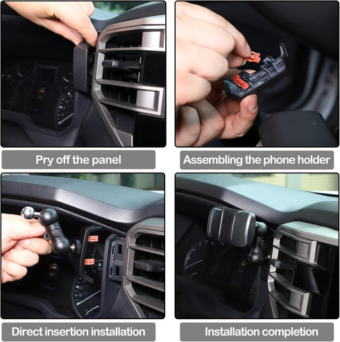 Car Dashboard Phone Holder for Toyota Tundra/Sequoia 2022-2023, Multifunctional Phone Mount, Fits All Smartphones