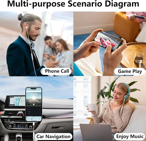 USB C to 3.5 mm Headphone Jack Adapter, 2-Pack Type C Aux Audio Dongle Cable for iPhone 15/15 Pro/Pro Max/Plus, Samsung