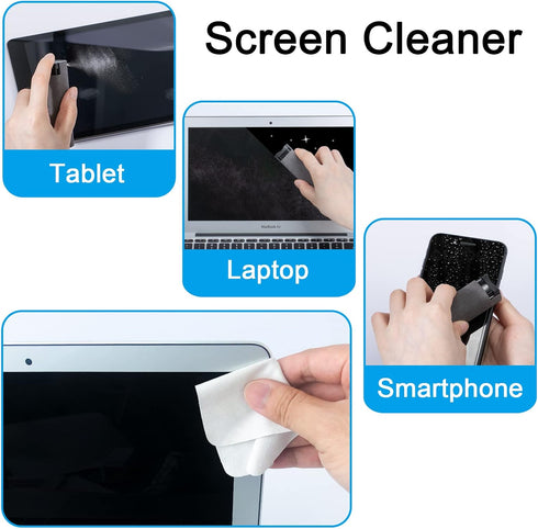 Screen Cleaner Touchscreen Mist Spray, walrfid Cleaning Kit for Smart Phone, TV, Laptop, Eyeglasses