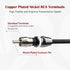 1ft RCA Y Adapter Splitter Connector Cable, 2 Female to 1 Male Nickel Plated (2 Pack)