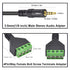 Poyiccot 2Pack 3.5mm Screw Terminal Block Cable, 3.5mm to Speaker Wire Adapter Cable, 30cm TRRS Stereo Male to 4