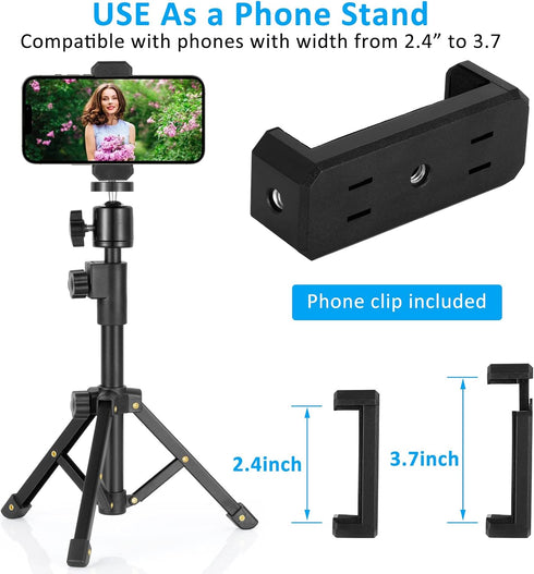 BILIONE Webcam Tripod Stand for Logitech C920 C922 C930e C920S C615 C960 BRIO 4K, Lightweight Mini Extendable Desk