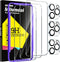 Milomdoi 3 Pack Tempered Glass Screen Protector & Camera Lens for iPhone 14 Pro Max, Ultra 9H, Case Friendly, 2.5D