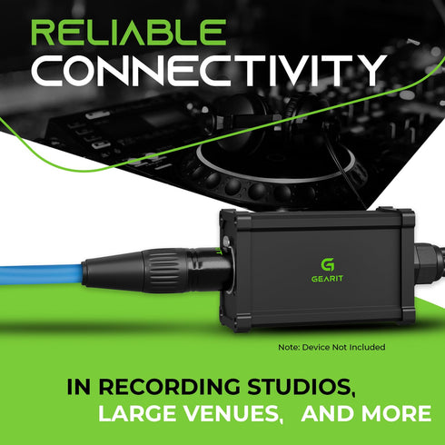 GearIT CAT6 Ethernet Cable, EtherCON-Compatible (30 Feet) RJ45 Connectors for Pro Audio, Aluminum Shielded