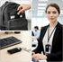 Xosjska 4PCS Anti Lost Thumb Flash Drive Holder with Keychain, USB Flash Drive Case, Small Portable Leather USB Storage
