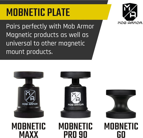 Mob Armor MobNetic Plate - Magnetic Phone Mounting Plate, 0.02inch Thick Metal, Compatible with iPhone & Android