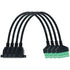 Teansic 4PCS 1ft RJ45 Female Plug to 8 Pin Screw Terminal Connector,RJ45 8P8C