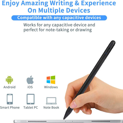 Evach Stylus Pens for Lenovo Tab P12/P11 Pro, High Sensitivity Digital Pencil with 1.5mm Ultra Fine Tip, Black